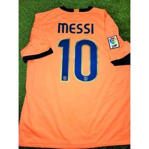 Messi Barcelona 2009 2010 Away Soccer Jersey Shirt L SKU# 355020-870